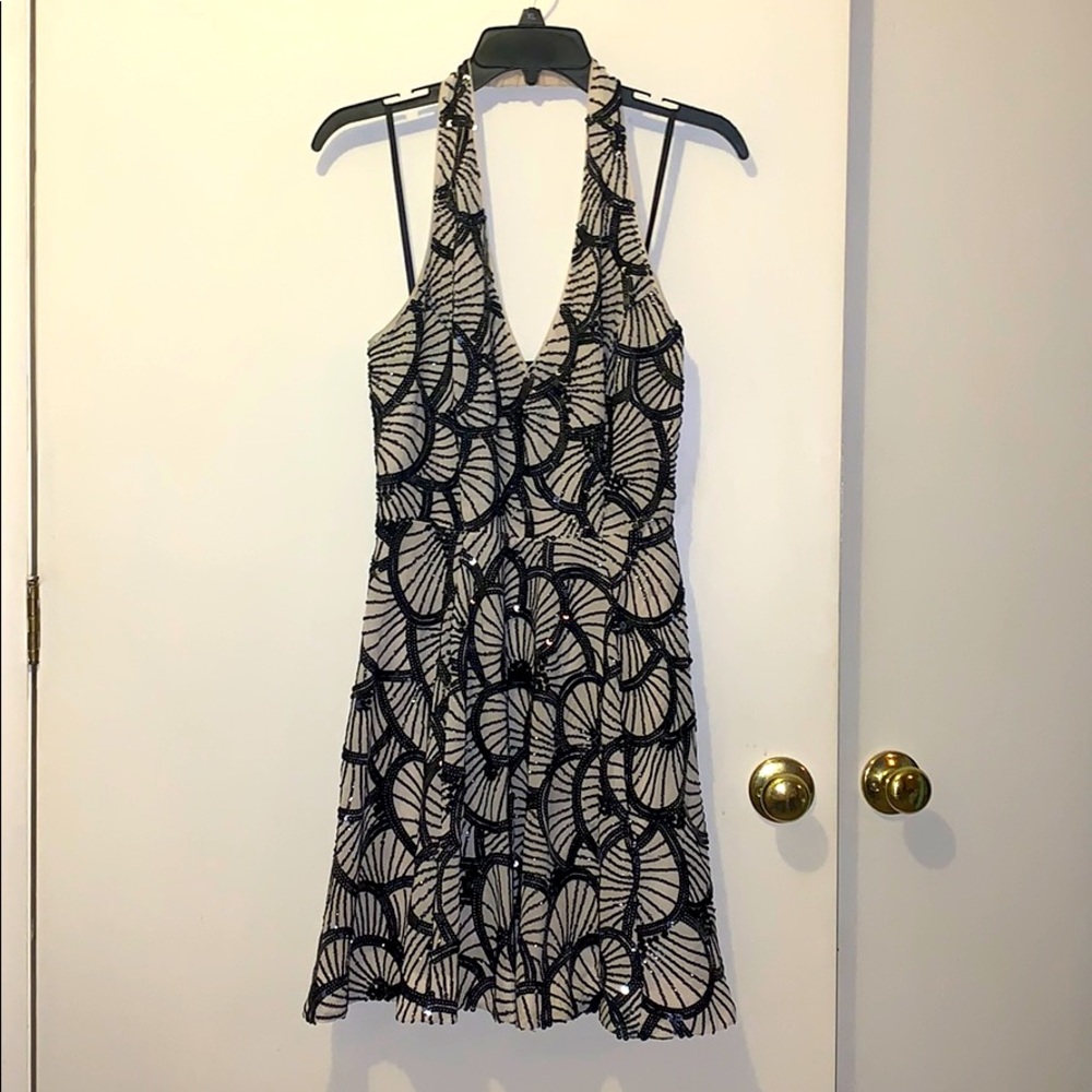 Halter dress with beautiful beading